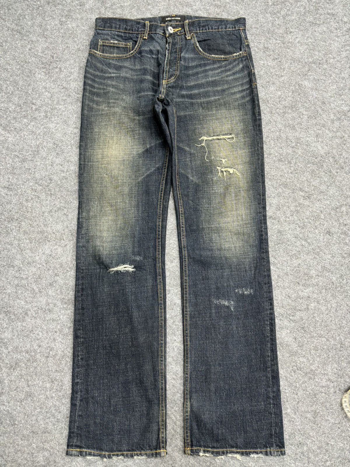 Designer 💥Designer💥Archival Ined Homme Distressed Denim F510 Size US 33 - 8 Thumbnail