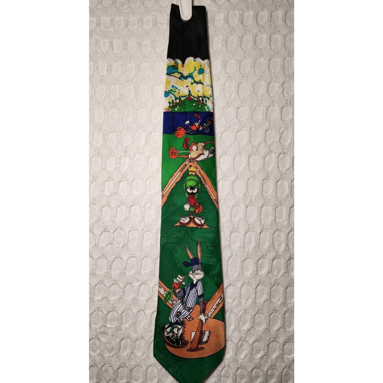 Warner Bros VTG 1993 Warner Bros. Looney Tunes Mania tie Baseball Theme Size ONE SIZE - 1 Thumbnail