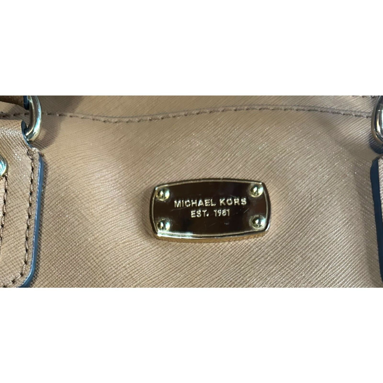 Michael Kors Michael Kors Leather Satchel Bag Brown Saffiano Top Handle Dome Handbag Ladies Medium Brown Leather Satchel Bag Front Markings Inside Stains Size M / US 6-8 / IT 42-44 - 5 Thumbnail