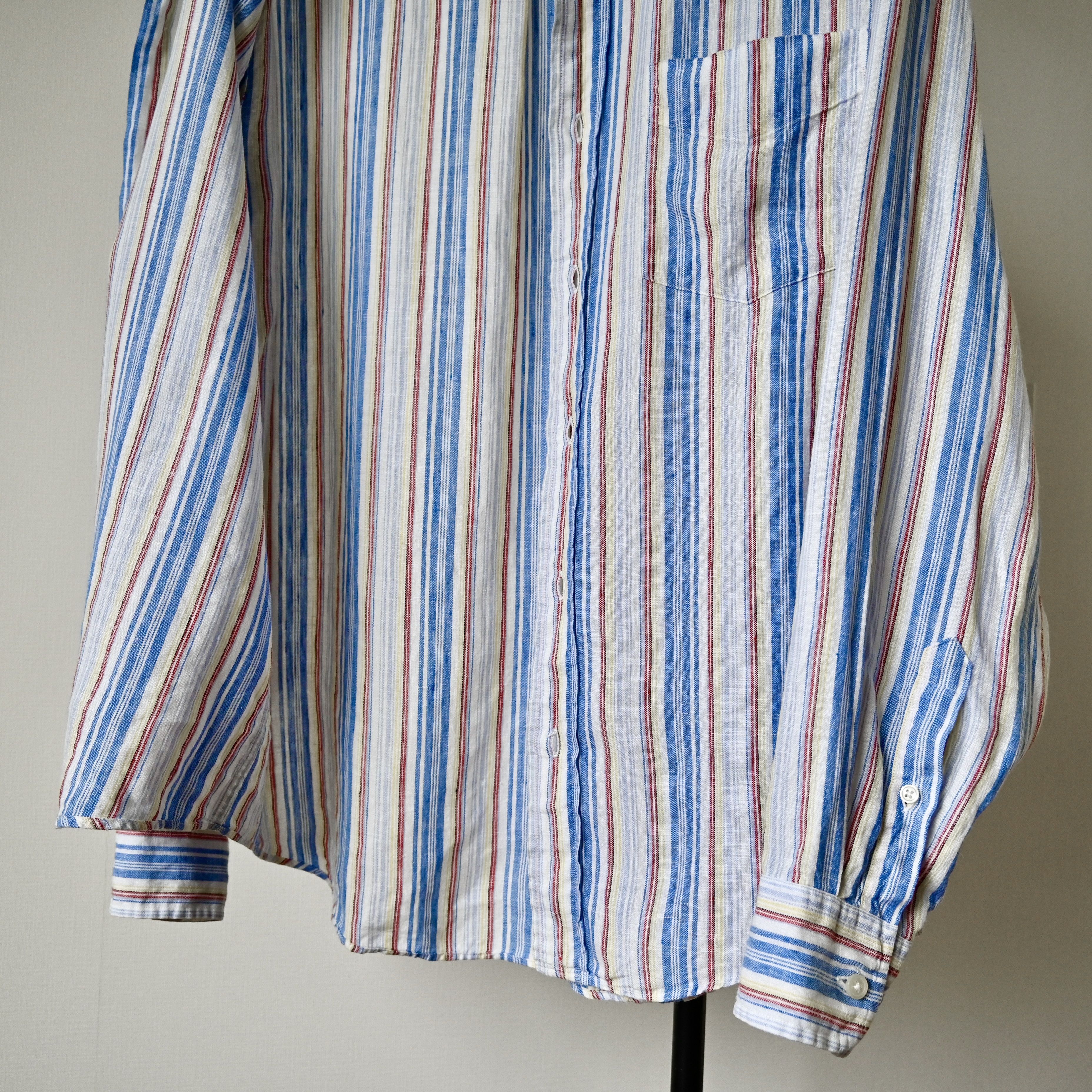 J.Crew VTG 2000s J.Crew sunshine colored stripe linen shirt Size US M / EU 48-50 / 2 - 11 Thumbnail