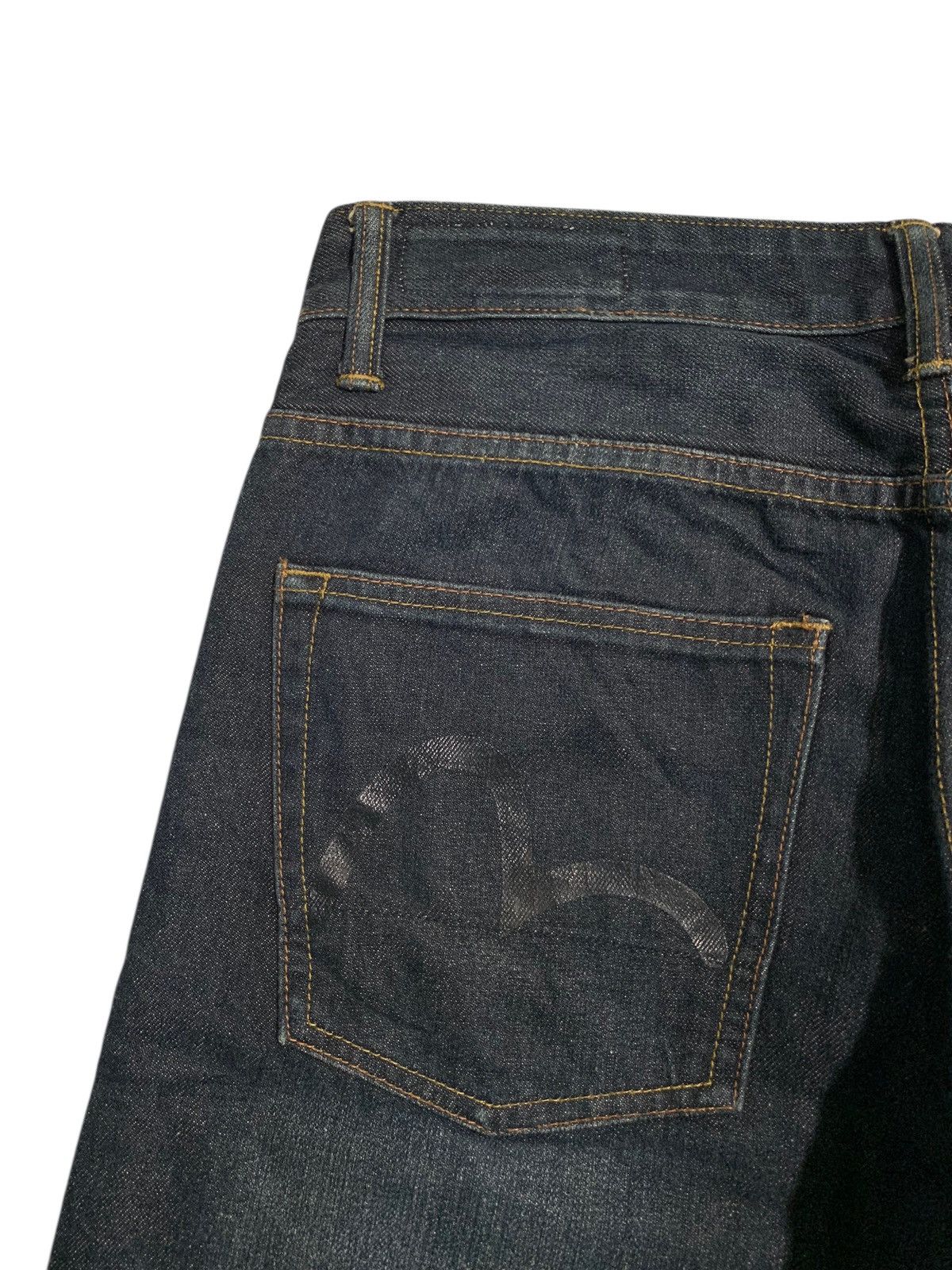 Evisu EVISU SEAGULL SELVEDGE 13OZ BUTTON FLY SHORT DENIM Size US 33 - 4 Thumbnail