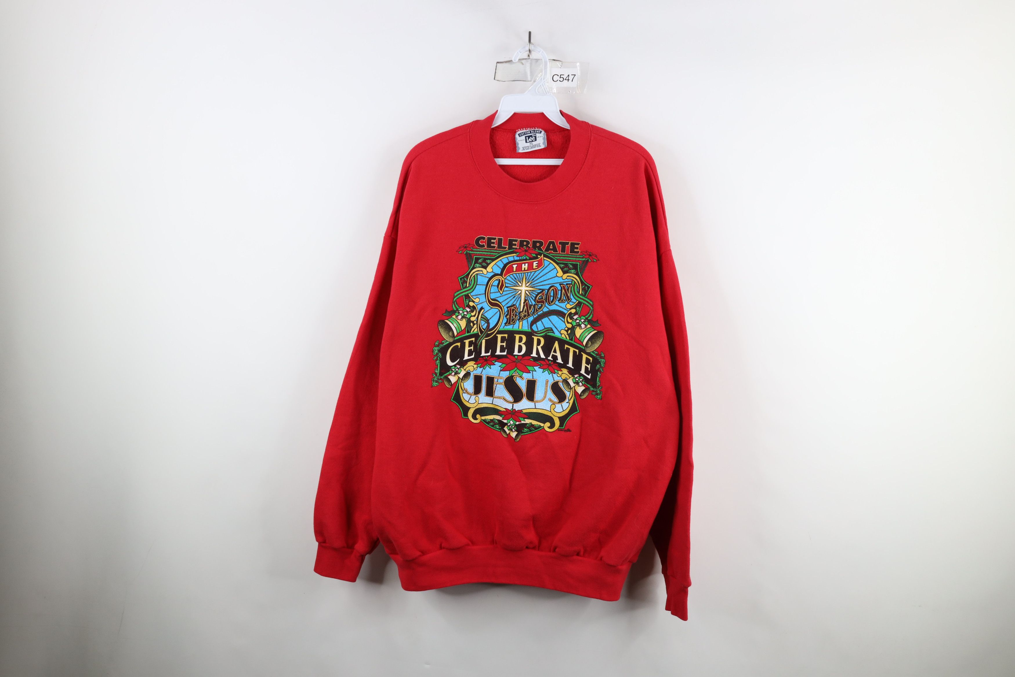 Vintage Vintage 90s Streetwear Christmas Jesus Crewneck Sweatshirt Size US XL / EU 56 / 4 - 1 Thumbnail