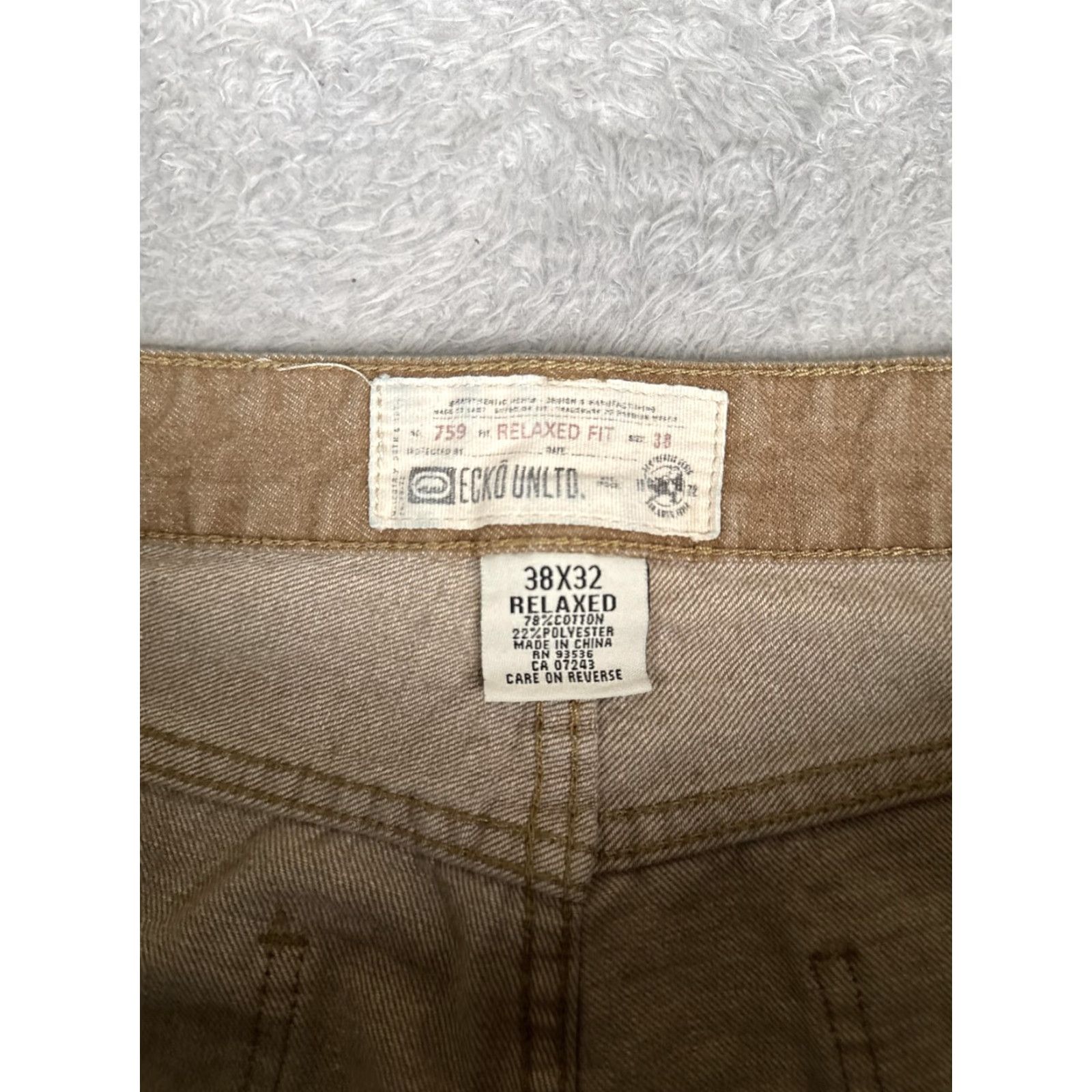 Ecko Unltd. Ecko Unltd. Jeans Mens 38x32 Brown Relaxed Straight Denim Zip Fly 5-Pocket Classic Brand Logo Hash Size US 38 / EU 54 - 6 Thumbnail