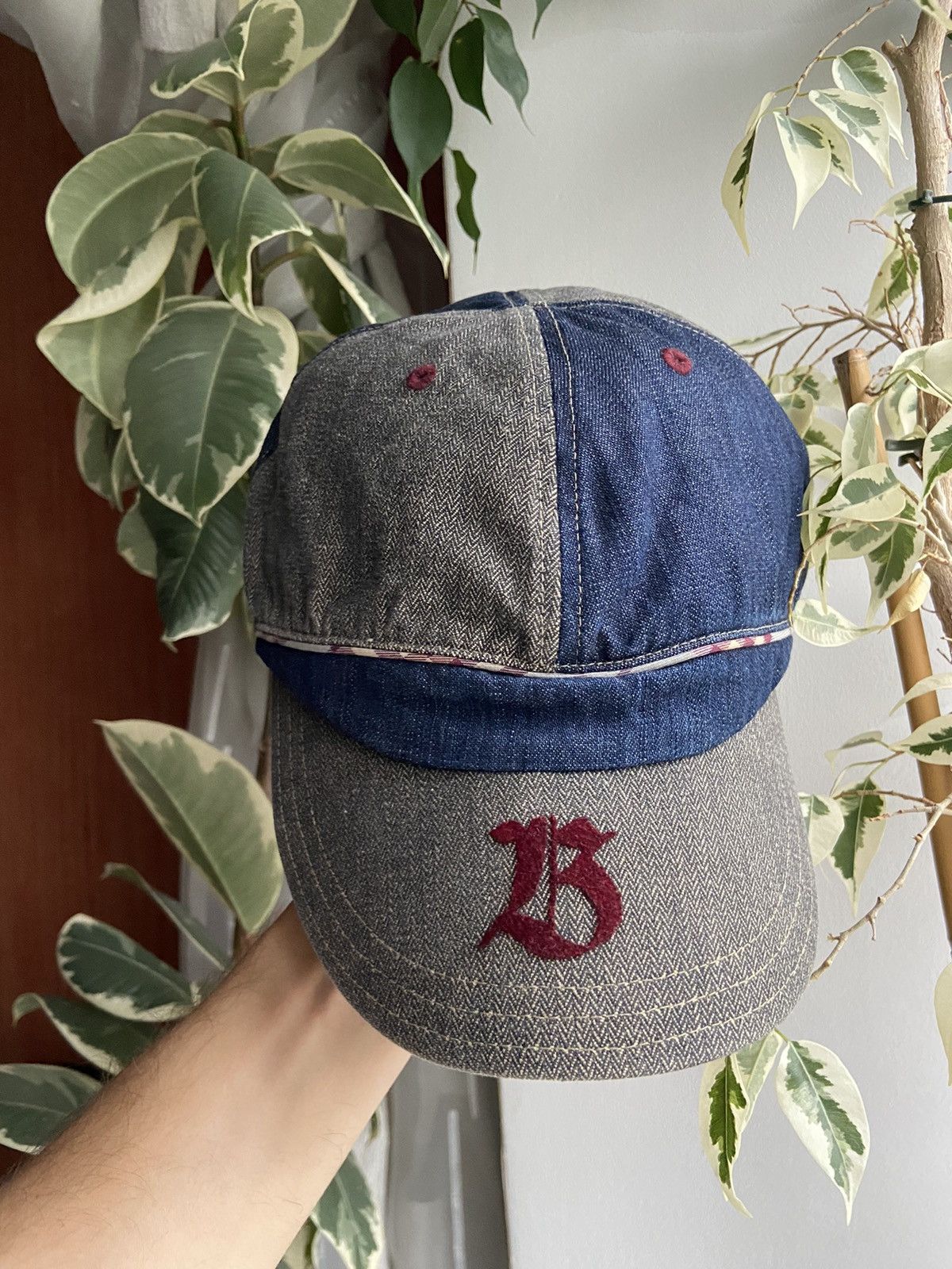 Burberry × Vintage Burberry cap hat denim rare Size ONE SIZE - 2 Thumbnail