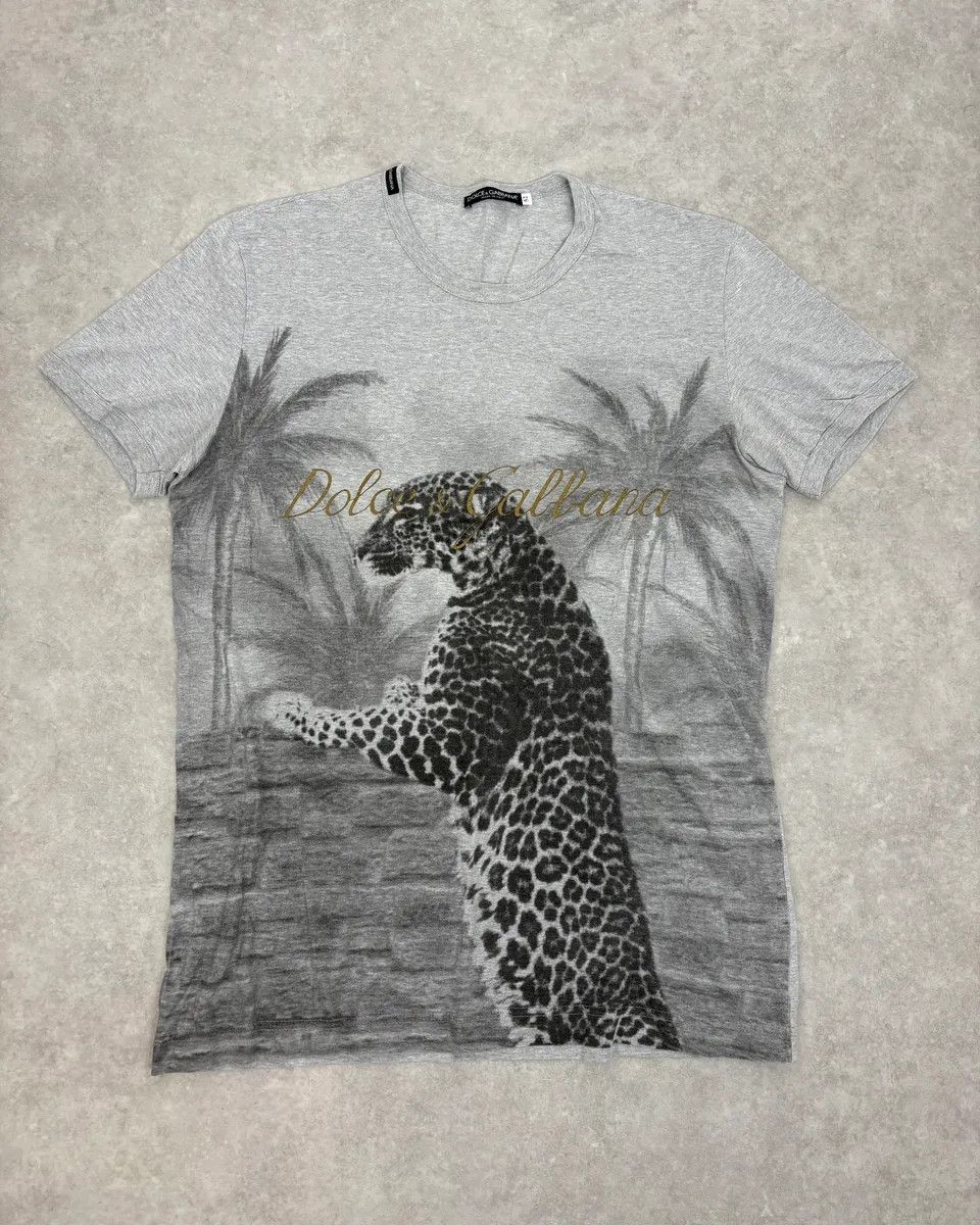 Dolce & Gabbana FW2004 Dolce & Gabbana Leopard Grey T-Shirt Size US M / EU 48-50 / 2 - 2 Thumbnail