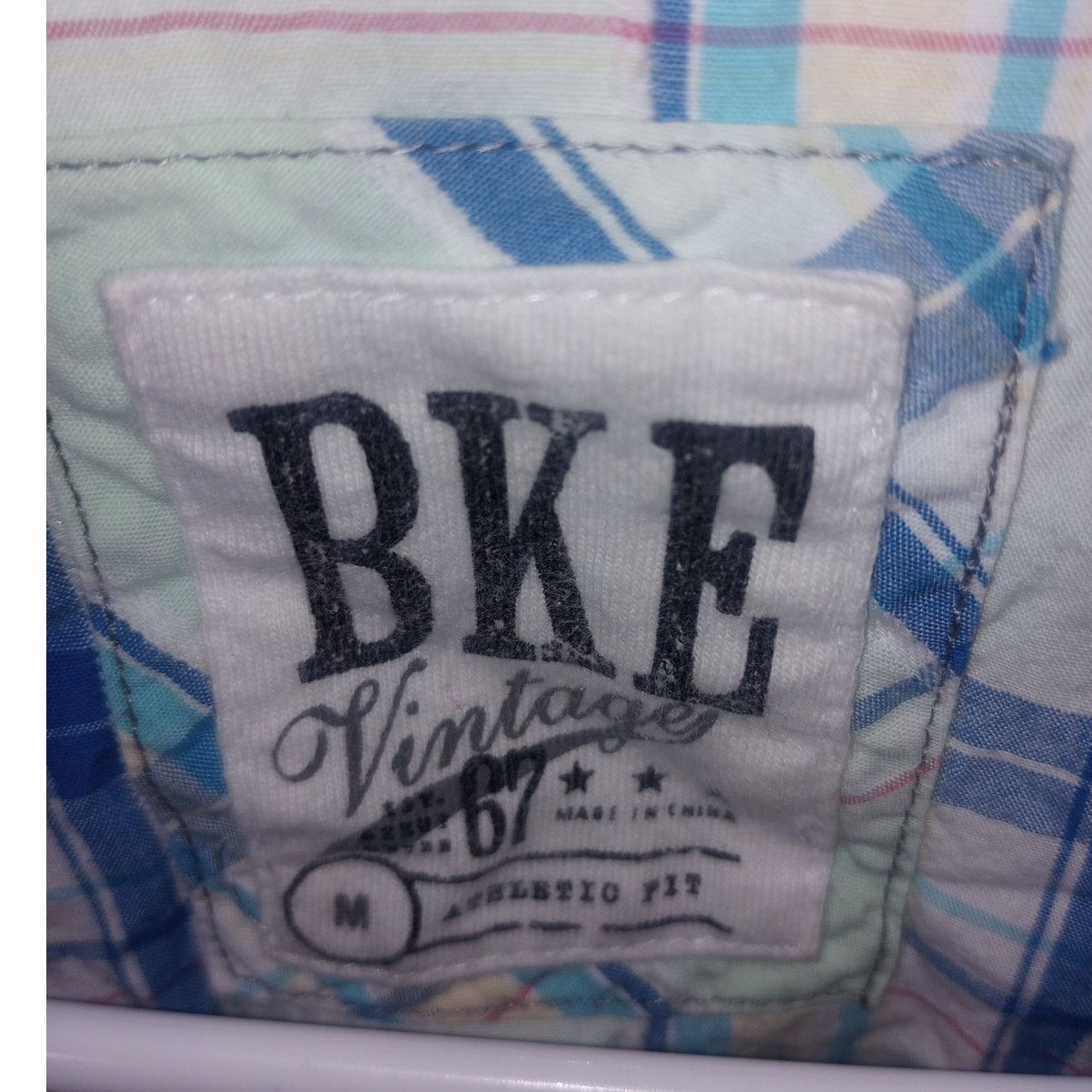 BKE Men's BKE Button Up Plaid Shirt Medium Pearl Snap Size US M / EU 48-50 / 2 - 2 Thumbnail