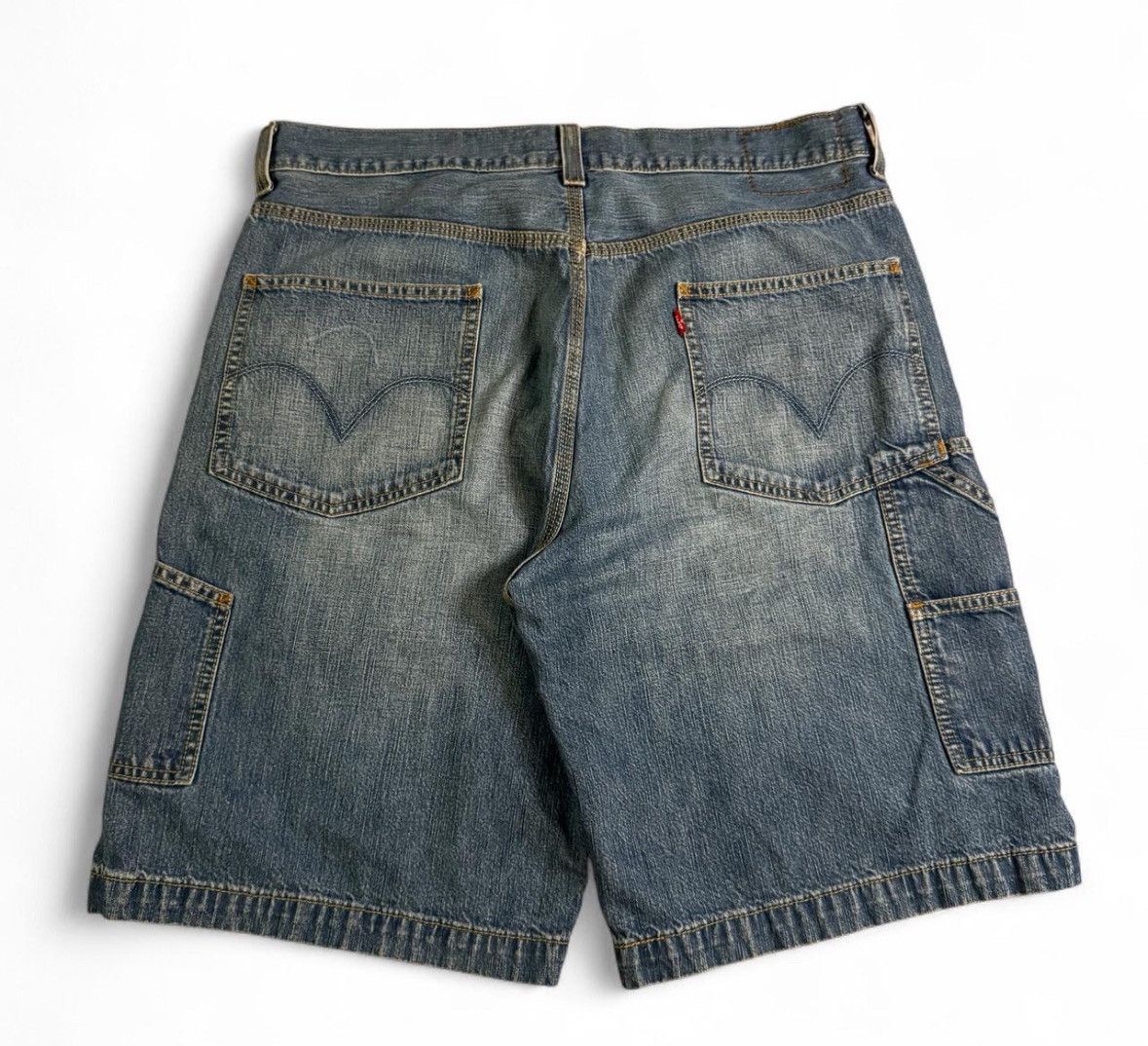 Levi's Vintage Clothing Vintage 90s Levis Carpenter Red Tab Cut Off Denim Shorts Size US 36 / EU 52 - 3 Thumbnail