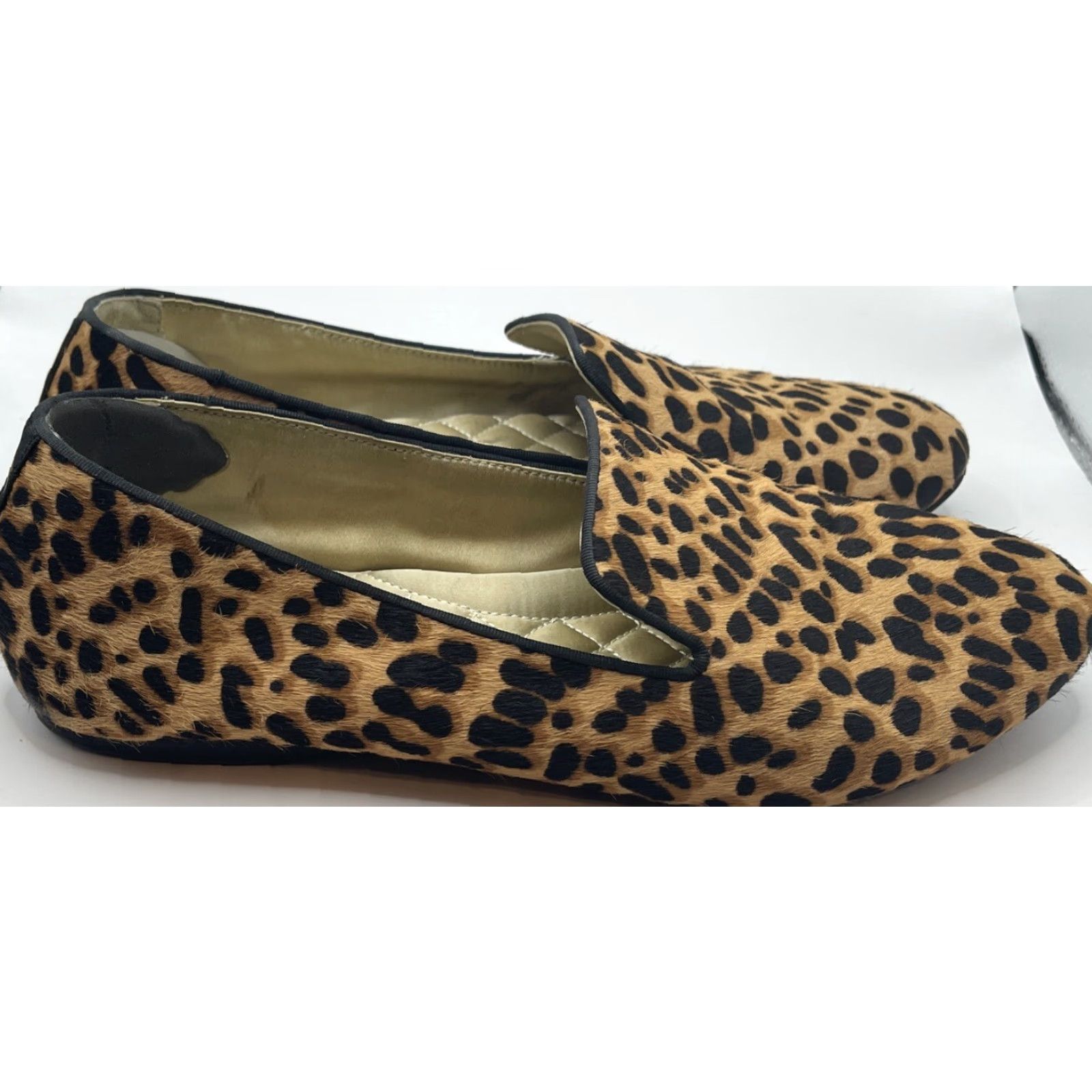 Vintage Birdies Starling Calf Hair Cheetah Print Flat Loafers Women's Size 10.5 Size US 8.5 / IT 38.5 - 2 Thumbnail