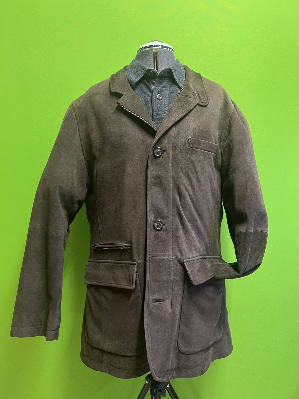 image of Brooks Brothers Suede Jacket in Brown, Men's (Size Medium)