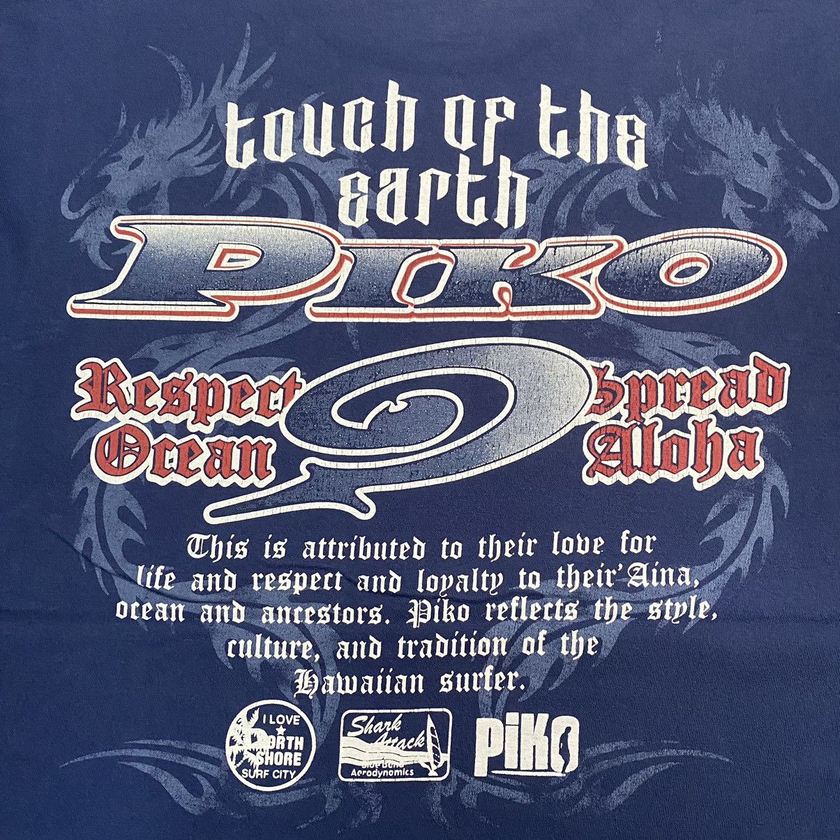 Vintage Vintage Hawaii PIKO Touch of The Earth Surfing T Shirt Size US M / EU 48-50 / 2 - 7 Thumbnail