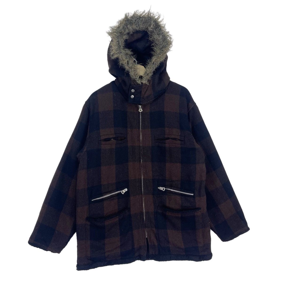 Beauty Beast × Devilock × Japanese Brand Devilock Sherpa Fur Hoodie Wool Jacket Size US L / EU 52-54 / 3 - 3 Thumbnail