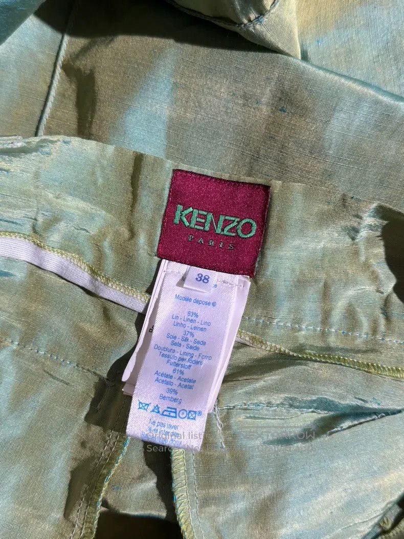 Kenzo Kenzo Ivory color glossy linen and silk skirt Size 25" / US 0 / IT 36 - 8 Thumbnail