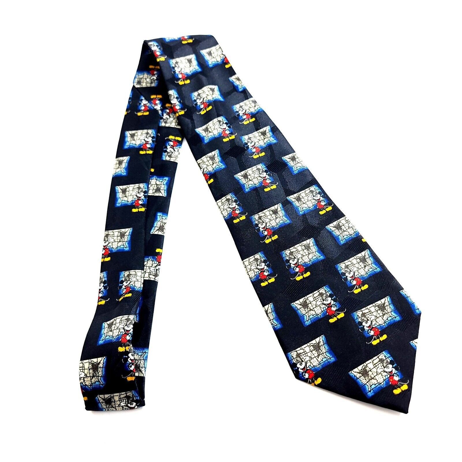 Mickey Unlimited Mickey Unlimited Black Wide Mickey Mouse Jacquard Print Tie Size ONE SIZE - 6 Thumbnail