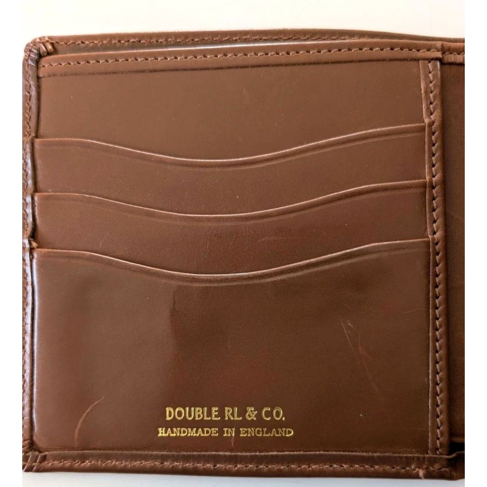Ralph Lauren RRL RALPH LAUREN LEATHER BIFOLD WALLET MEN Brown Vintage Style Used Size ONE SIZE - 7 Thumbnail