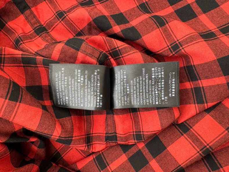 Balenciaga Balenciaga I Love Electronic Music Logo Plaid Shirt Size US XXS / EU 40 - 7 Thumbnail