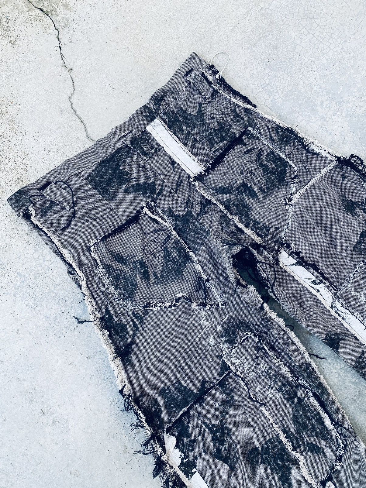 Vintage Vintage Patchwork Baggy Denim Pants Size US 35 - 4 Thumbnail