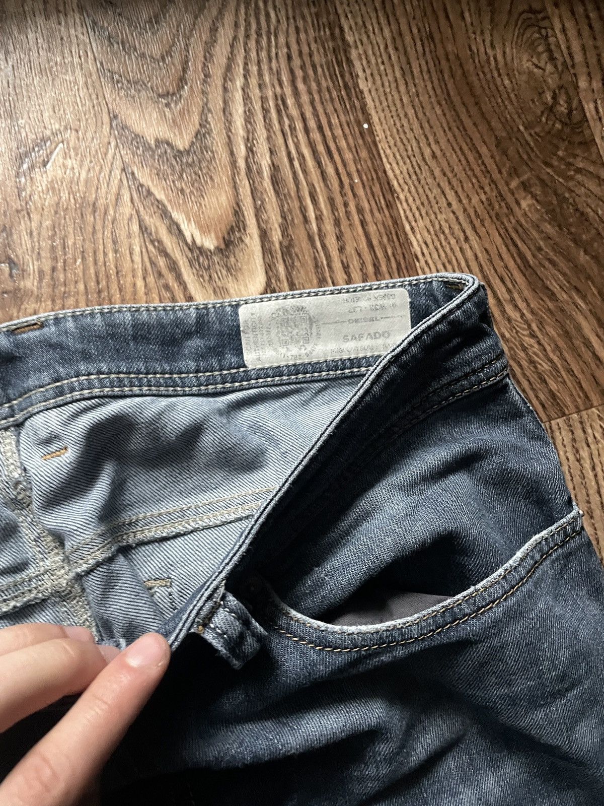 Diesel Diesel Safado Distressed Blue Jeans Vintage 00s Y2K Size US 33 - 5 Thumbnail