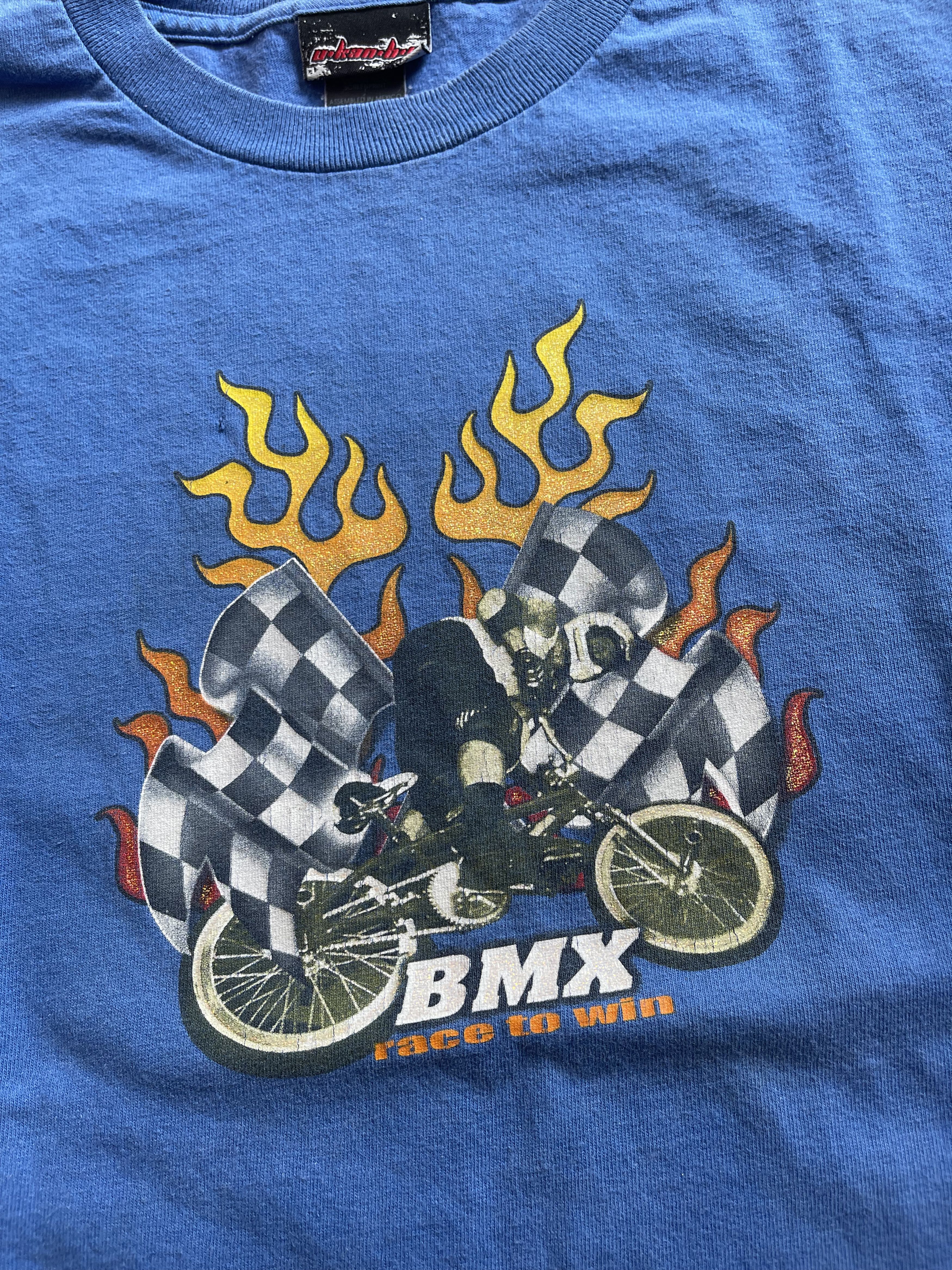 Vintage Vintage U-kan-be BMX "Race to Win" Glitter Graphic T-Shirt Size US S / EU 44-46 / 1 - 3 Thumbnail