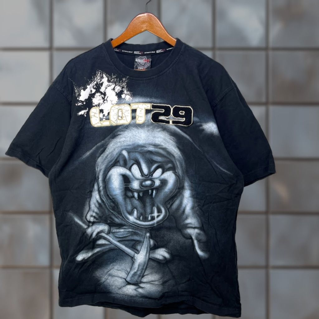 Vintage VINTAGE Lot 29 Taz T Shirt 2XL Black 90s Graphic Print Bugs Bunny Mens Cotton Short Sleeve Crew Neck Size US XXL / EU 58 / 5 - 1 Thumbnail