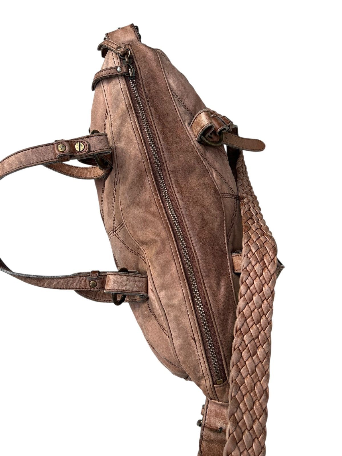 Creed × Leather Creed Japan Faded Patina Leather 2 Way Large Bag Size ONE SIZE - 19 Thumbnail