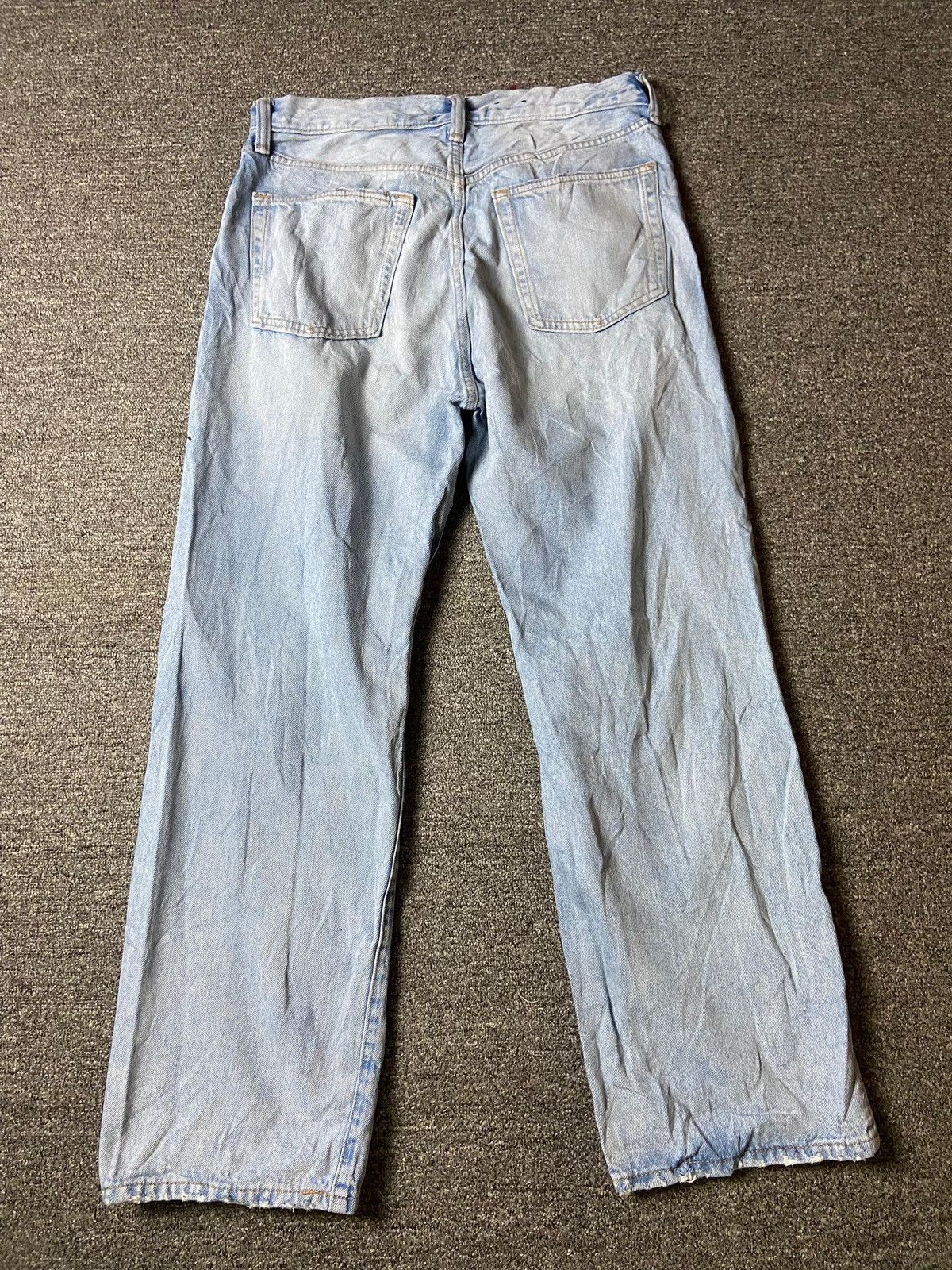 Gap × Vintage GAP 90’s Loose Cut Distressed Denim Ripped Jeans (123) Size US 33 - 2 Thumbnail