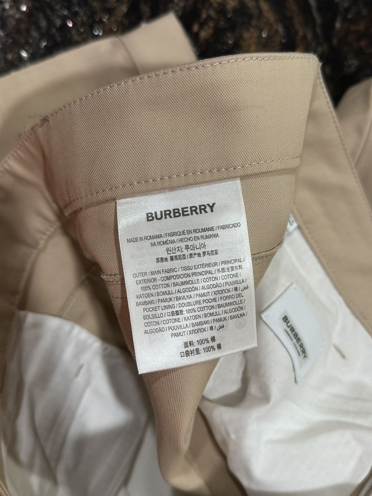 Burberry Burberry Embroidered Logo Tactical Tan Carmelo Cargo Pants Size US 33 - 14 Thumbnail