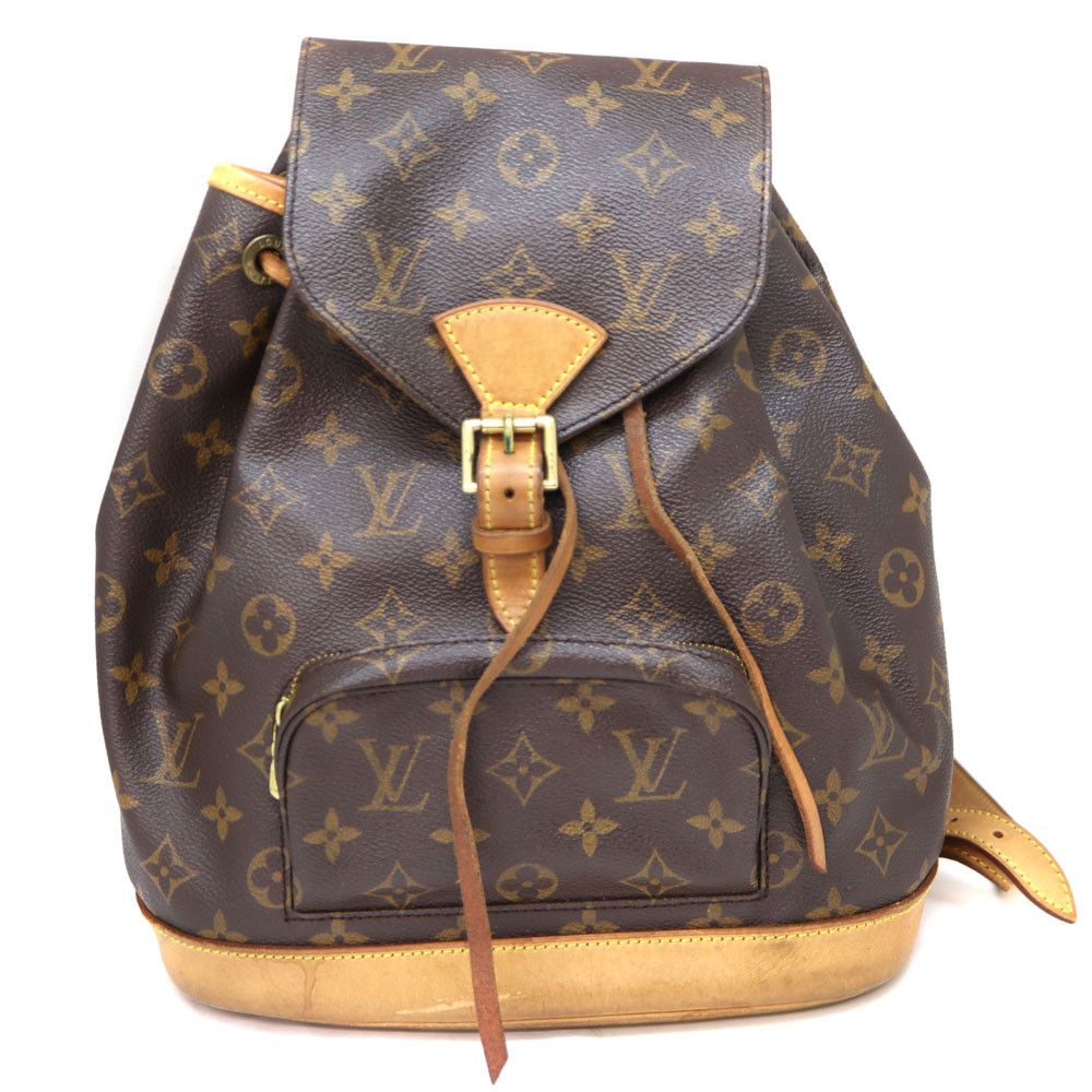 Louis Vuitton Montsouris MM Bag Rucksack Bagpack Monogram Canvas Brown