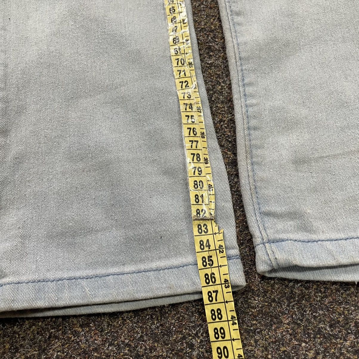 Vintage Y2K Vintage Floral Lace Distressed Wide Leg Jeans Cream Punk Size 32" / US 10 / IT 46 - 8 Thumbnail
