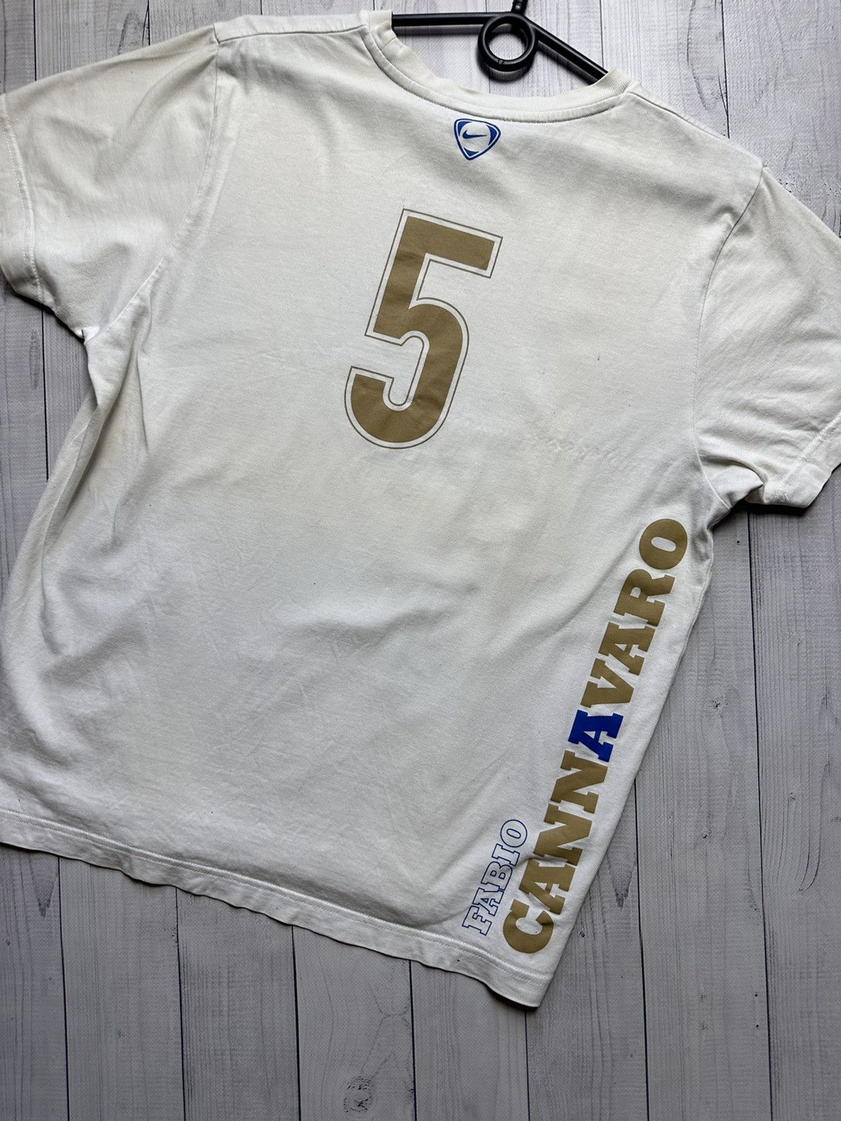 Nike × Vintage Vintage Nike 5 Cannavaro soccer tee size S/M Size US M / EU 48-50 / 2 - 3 Thumbnail