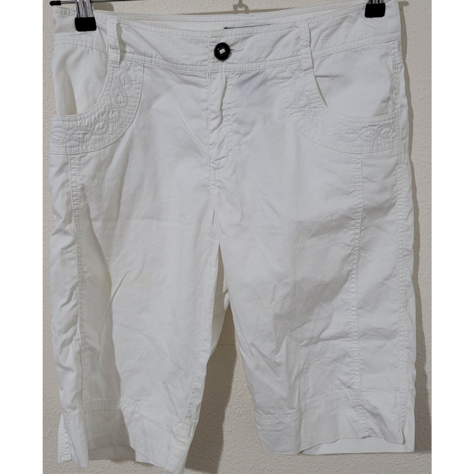 Other Tribal White Embroidered Bermuda Women's Shorts 6 Size 28" / US 6 / IT 42 - 1 Thumbnail