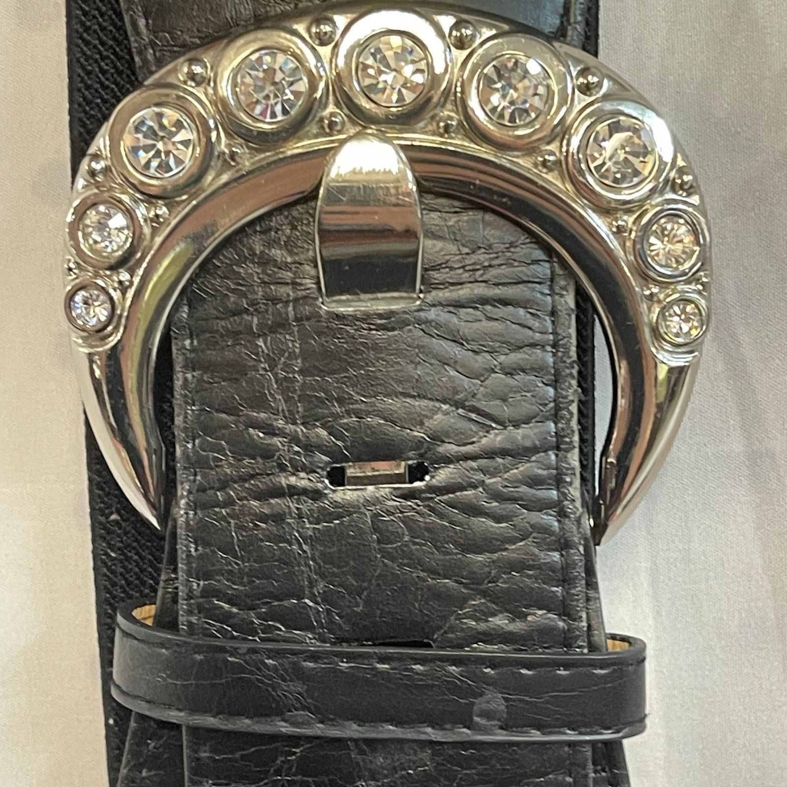 XOXO XOXO 1X Belt 00s 10s Y2K Black Stretch Bling Size ONE SIZE - 2 Thumbnail