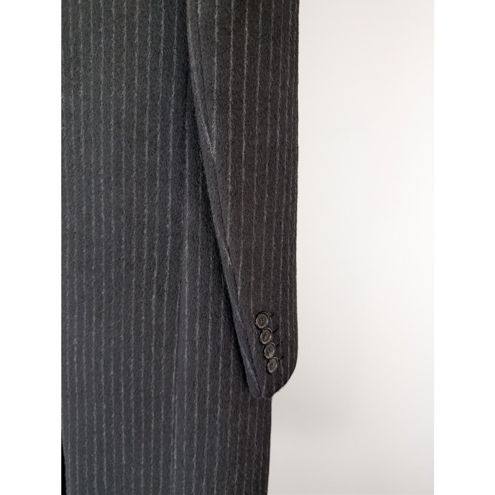 Saint Laurent Paris o1rshd1 Manteau Rayure Relief Stripe Coat Anthracite Chalk Size US M / EU 48-50 / 2 - 13 Thumbnail