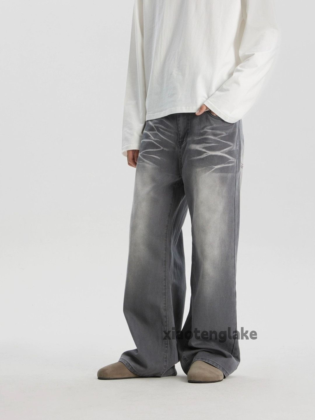 Jean × Vintage washed faded loose baggy skate hiphop y2k jeans Size US 30 / EU 46 - 1 Thumbnail