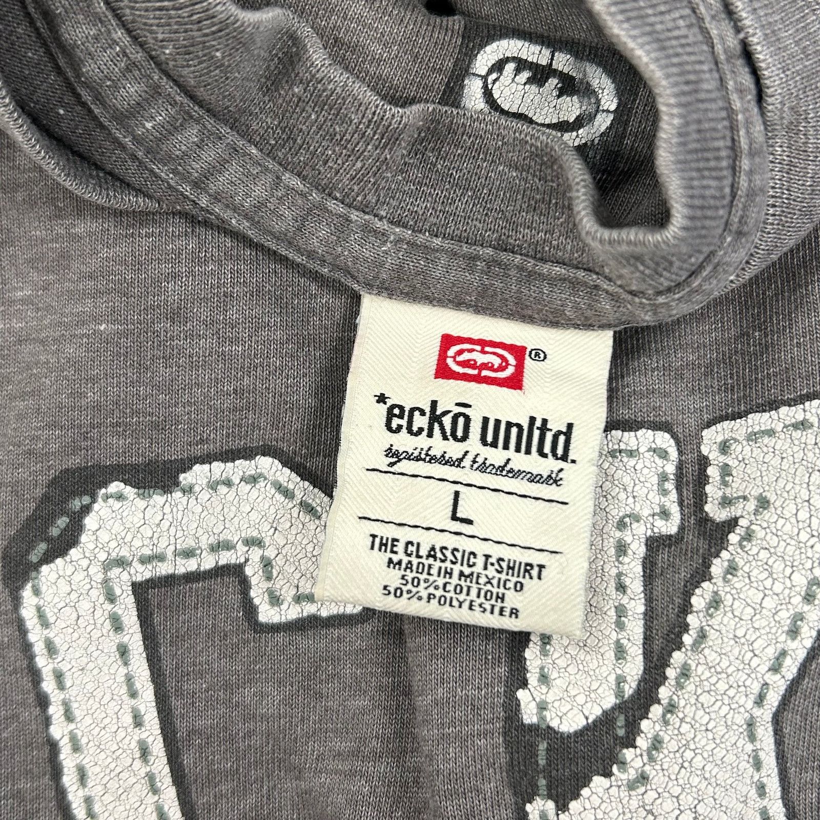 Ecko Unltd. Vintage Y2K Ecko Unltd Varsity Logo Spell Out Tee T Shirt Size US L / EU 52-54 / 3 - 4 Thumbnail