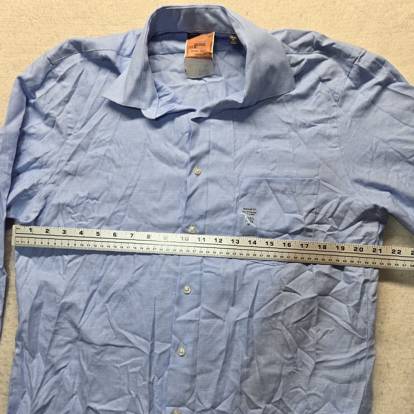 Van Heusen Van Heusen Shirt Men Blue Striped Long Sleeve Button-Up M Medium Size US M / EU 48-50 / 2 - 3 Thumbnail
