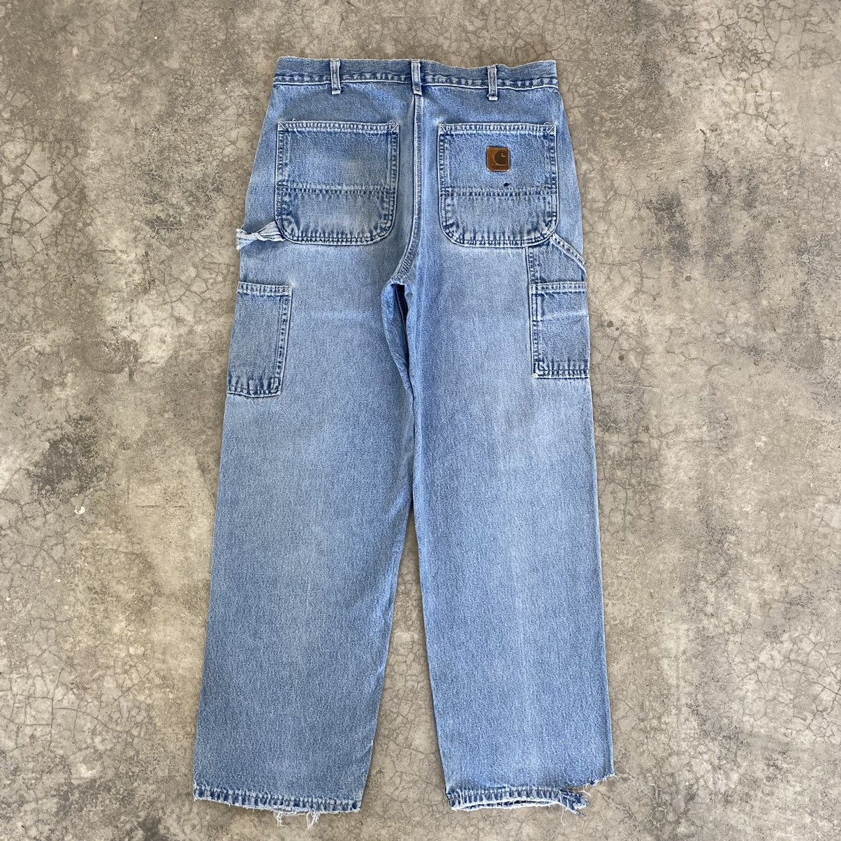 Carhartt Size 31x29 VTG Carhartt Faded Blue Carpenter Denim Jeans Size US 31 - 15 Thumbnail