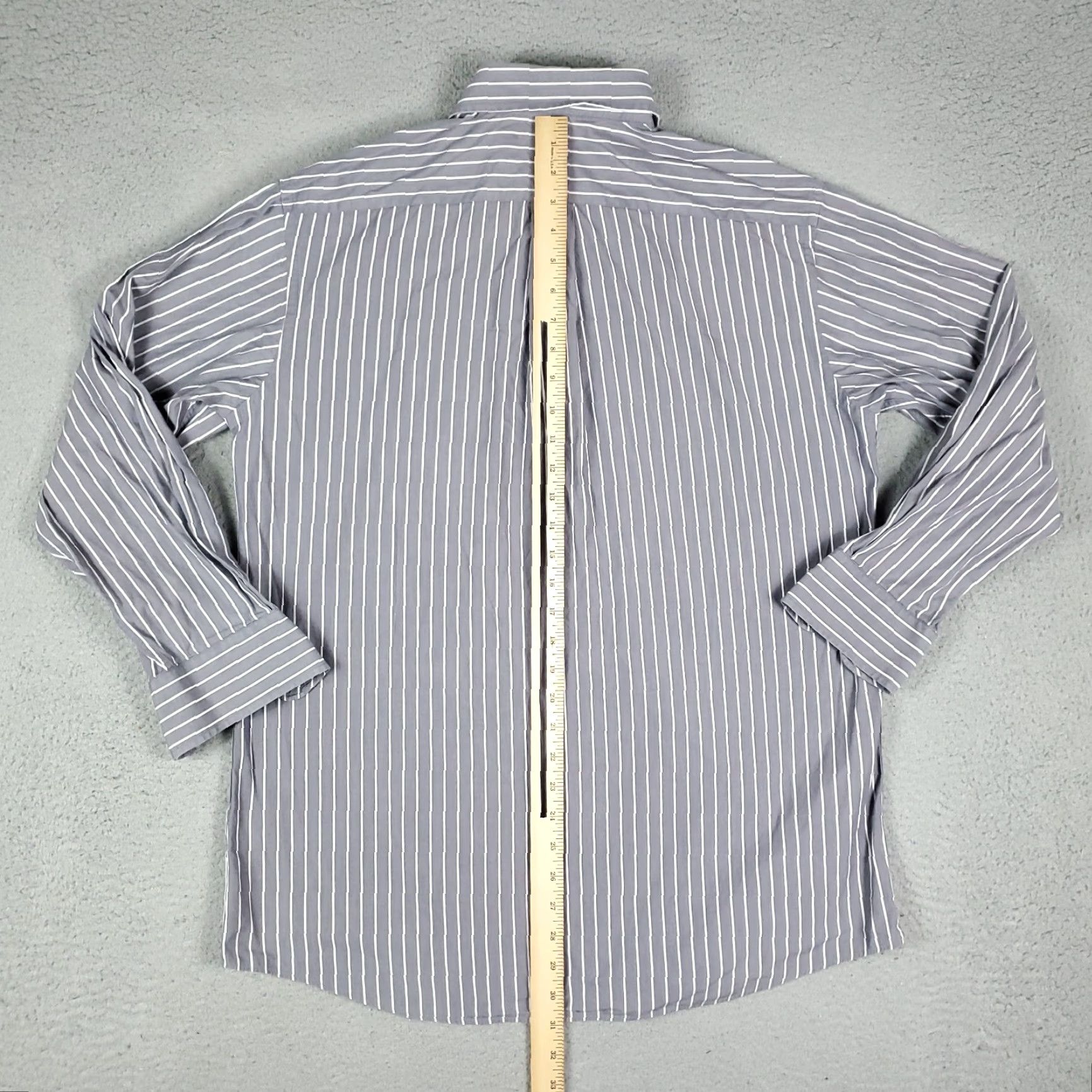Tommy Hilfiger Tommy Hilfiger Dress Shirt Size 16 Gray Striped Button-Down Regular Fit Men’s Size US L / EU 52-54 / 3 - 5 Thumbnail