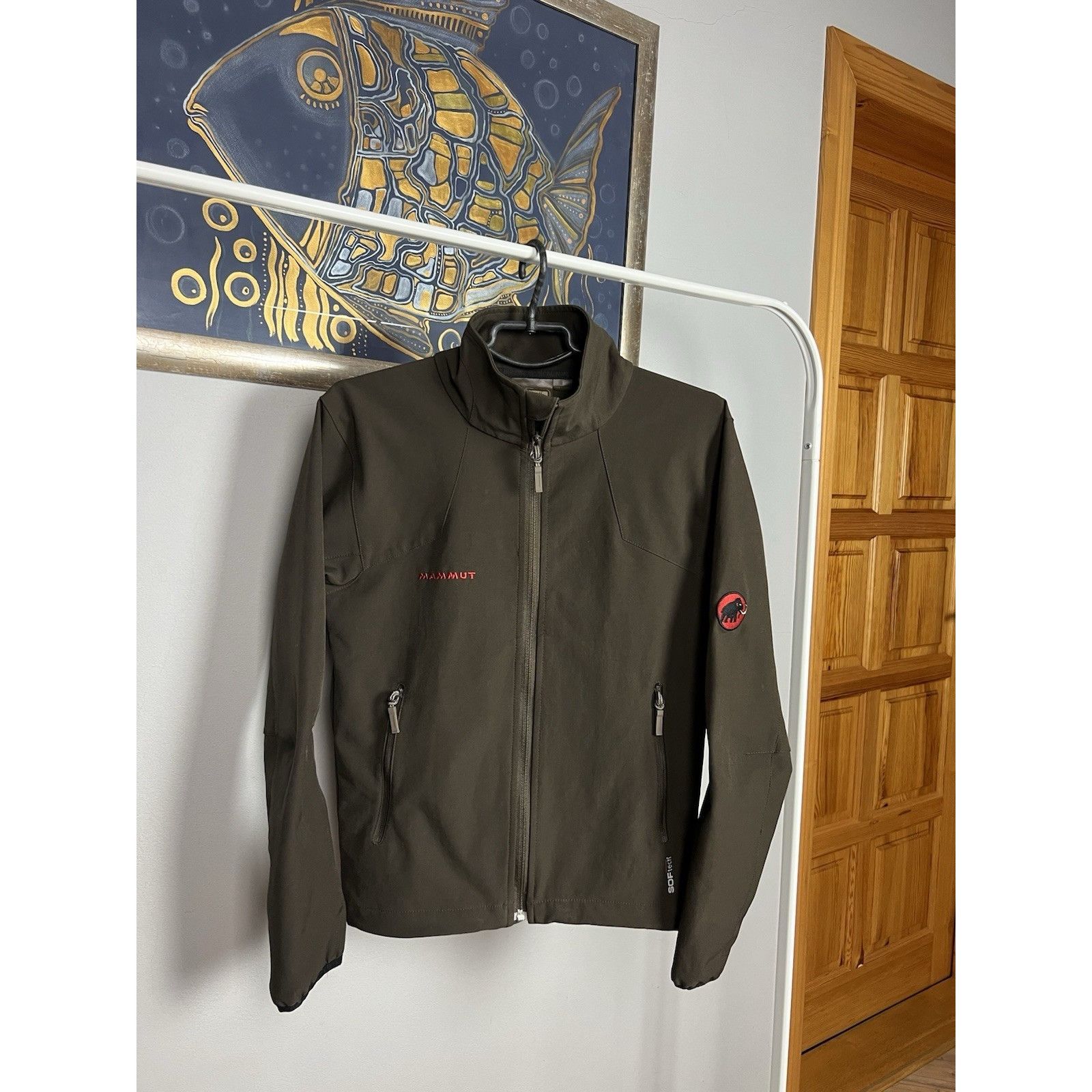 Mammut Mammut Softtech Men`s Khaki Green Softshell Jacket Size XS Size US XS / EU 42 / 0 - 1 Thumbnail