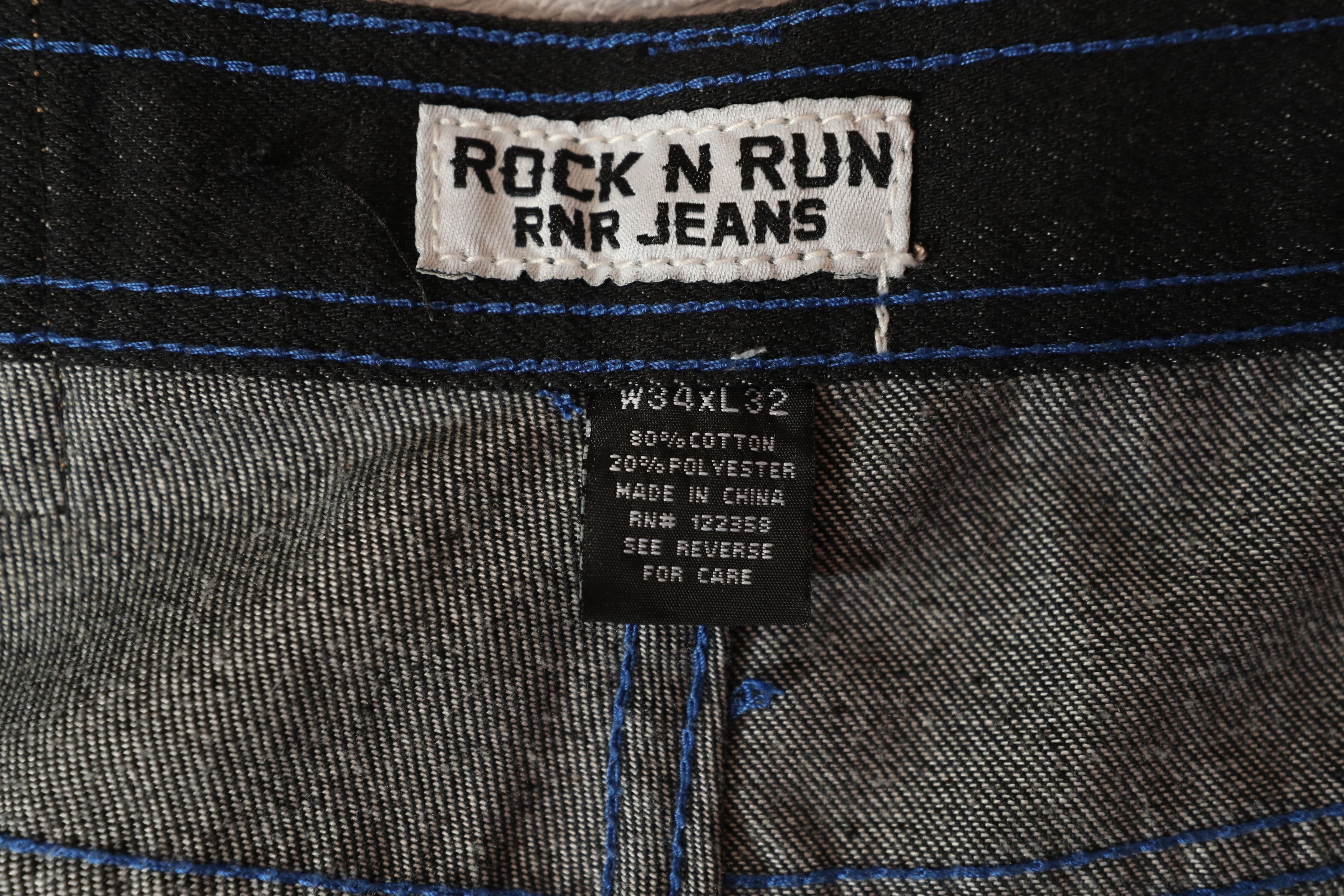 Vintage Vintage Rock N Run RNR Dark Wash Wide Leg Jeans (34x32) Size US 34 / EU 50 - 11 Thumbnail