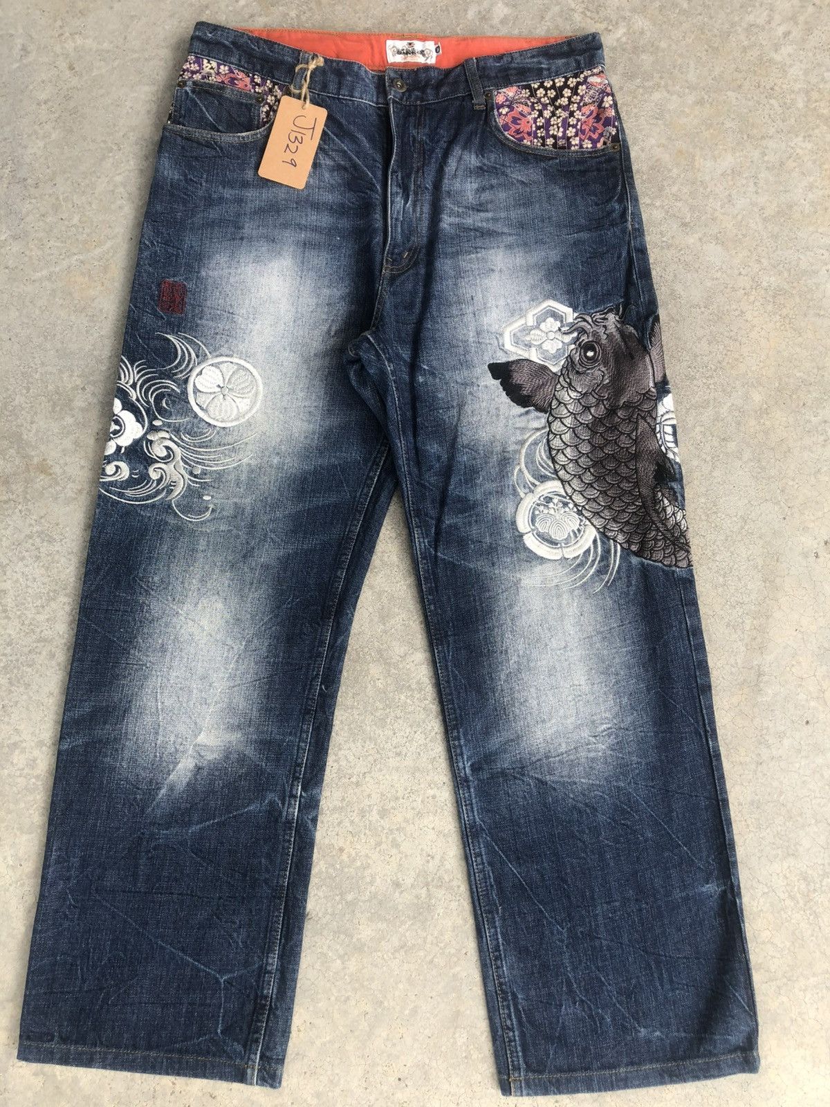 Karakuri Tamashii Karakuri Tamashii Embroidered Jeans Distressed Size US 34 / EU 50 - 1 Thumbnail