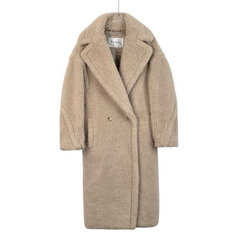 Max Mara Max Mara Teddy Collection Sand Teddy Alpaca Lapel Double B Size S / US 4 / IT 40 - 1 Thumbnail