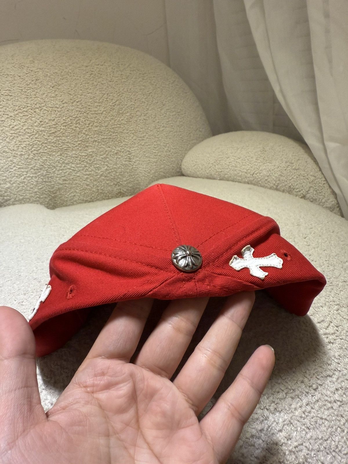 Chrome Hearts Chrome hearts patch cross red cap Size ONE SIZE - 3 Thumbnail