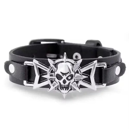 Other Skeleton Skull Punk Gothic Leather Buckle Bracelets🔥🔥🔥 Size ONE SIZE - 1 Thumbnail