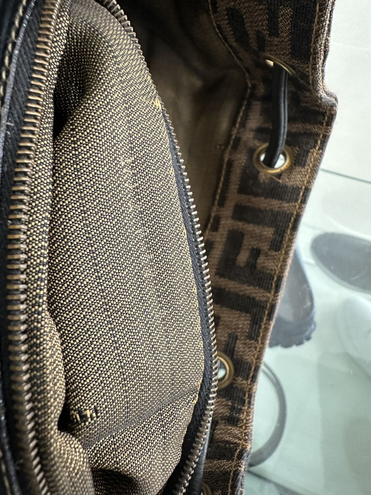 Fendi FENDI Brown Zucca Canvas Backpack Size ONE SIZE - 11 Thumbnail