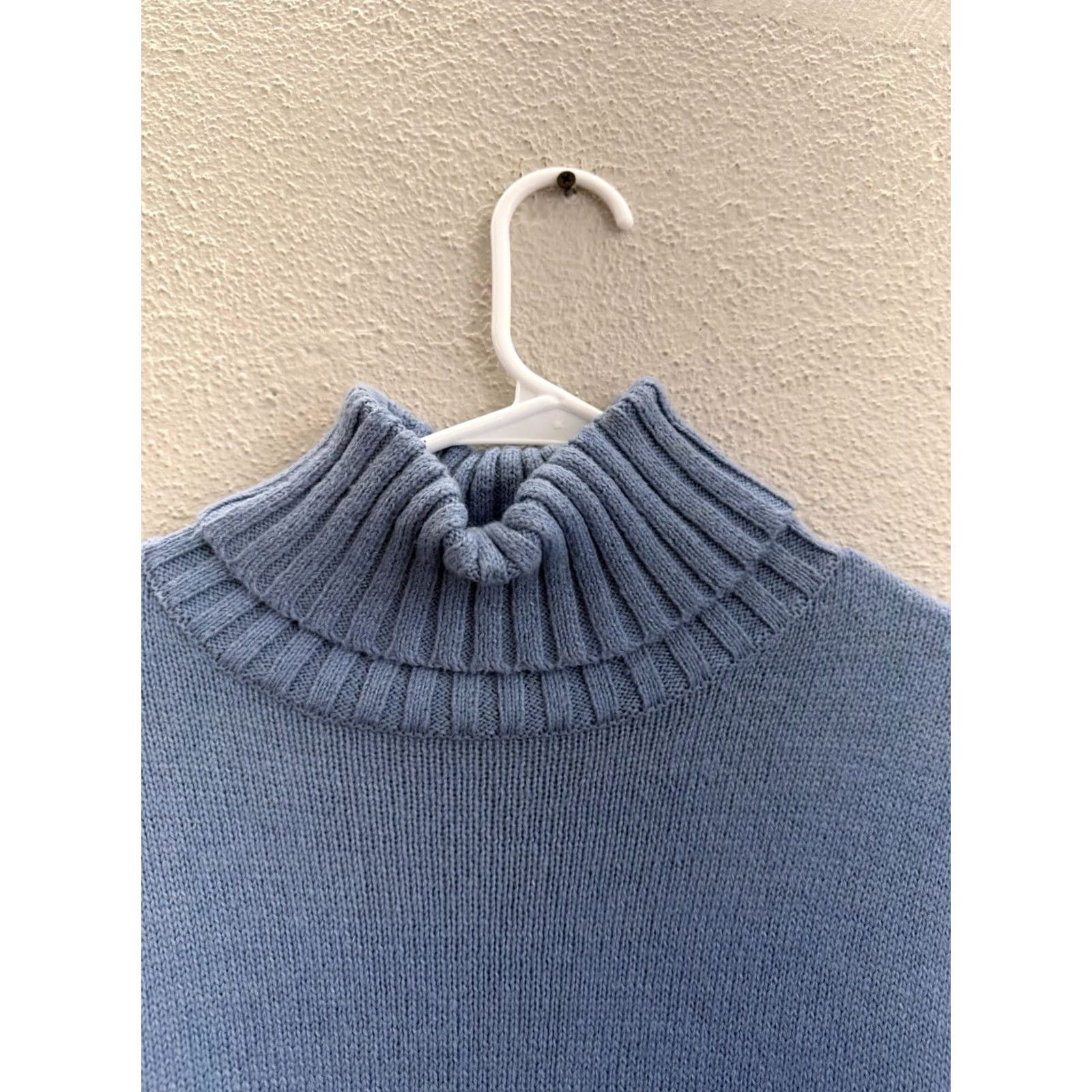Vintage A New Day Sweater Shirt Women Large Blue Knit Turtleneck Pullover Casual... Size L / US 10 / IT 46 - 3 Thumbnail