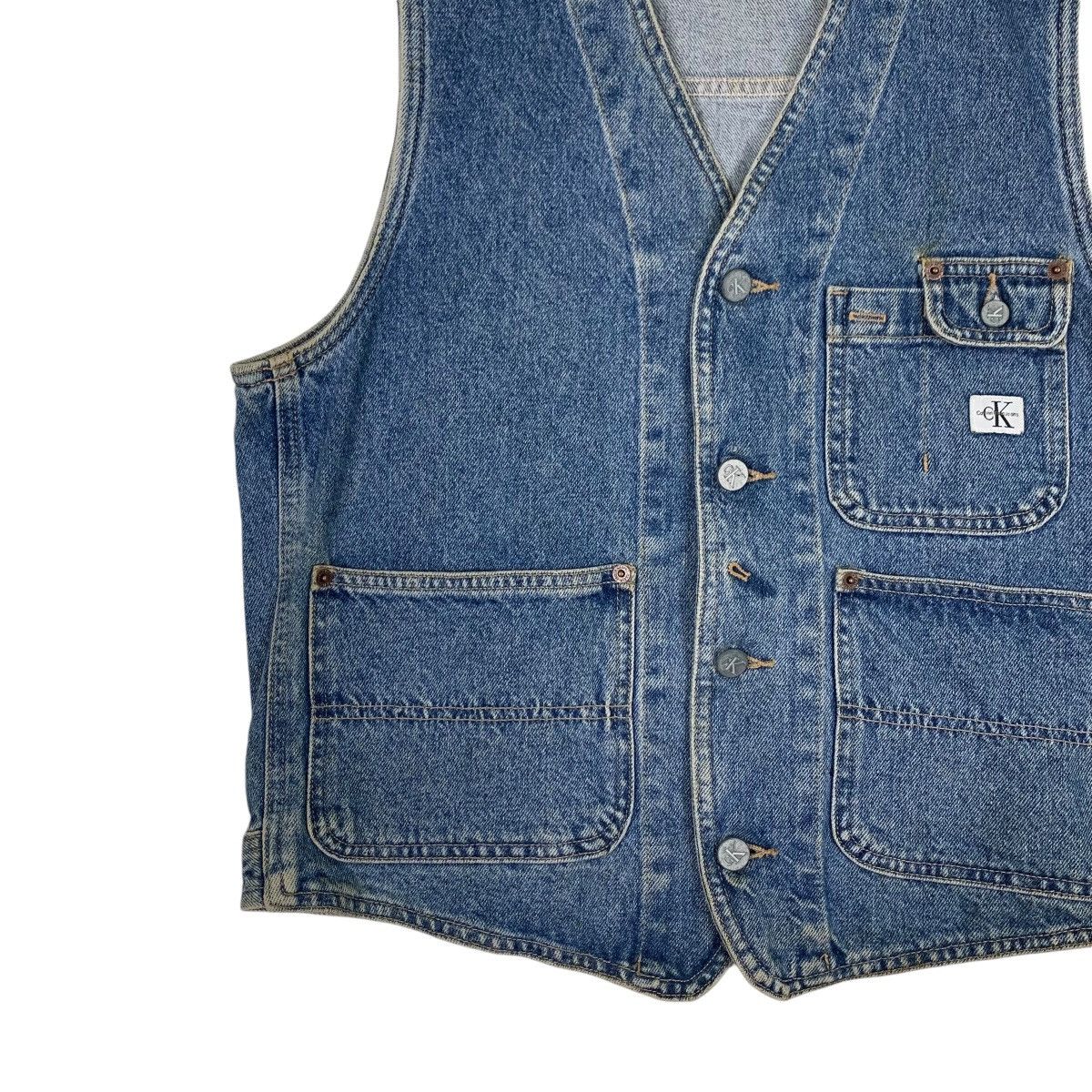 Calvin Klein CALVIN KLEIN JEANS Blue Denim Vest #1292-C58 Size US S / EU 44-46 / 1 - 3 Thumbnail