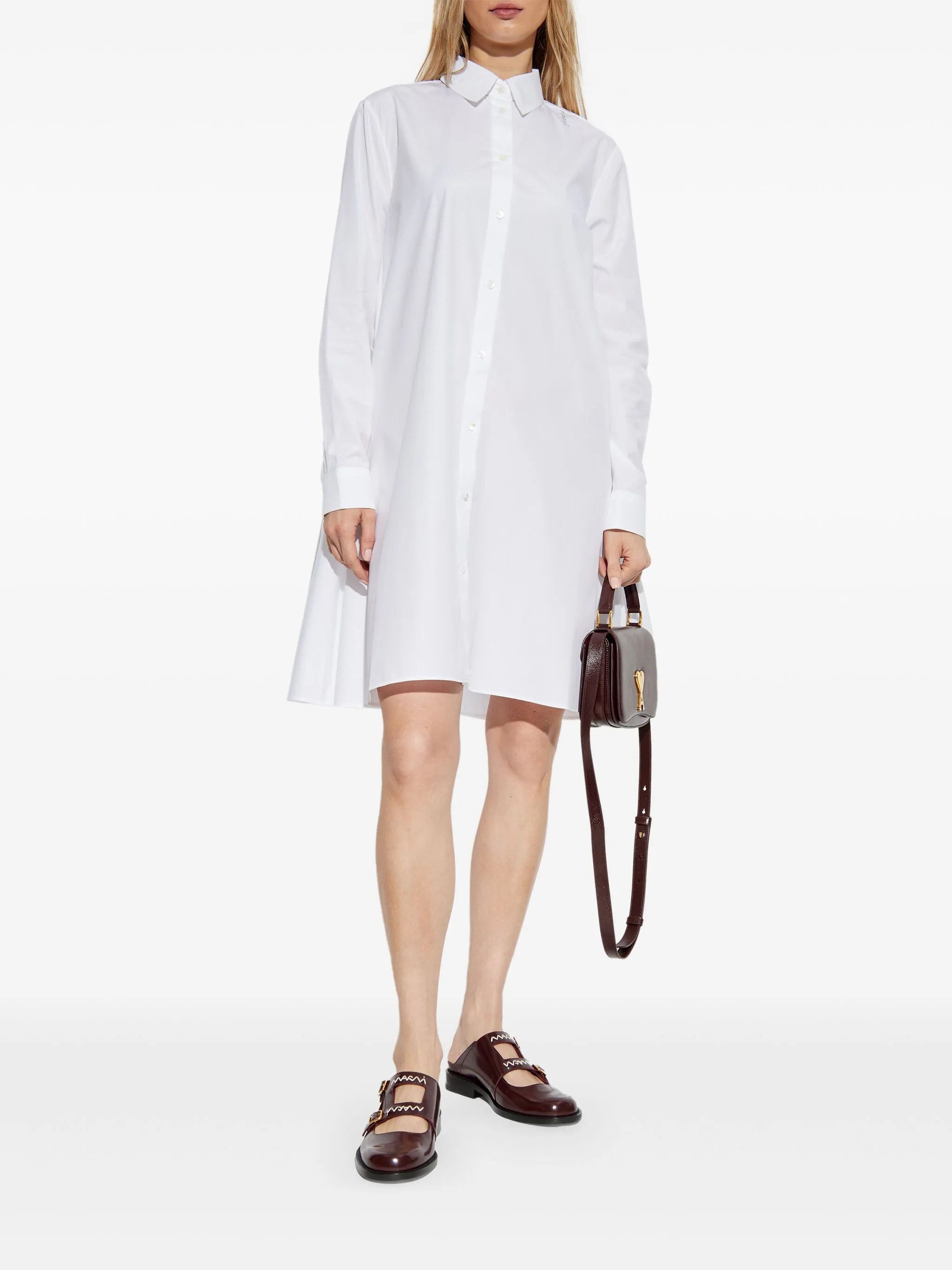 Marni o1s22i1n0525 Cotton Midi Dress in White Size S / US 4 / IT 40 - 2 Thumbnail