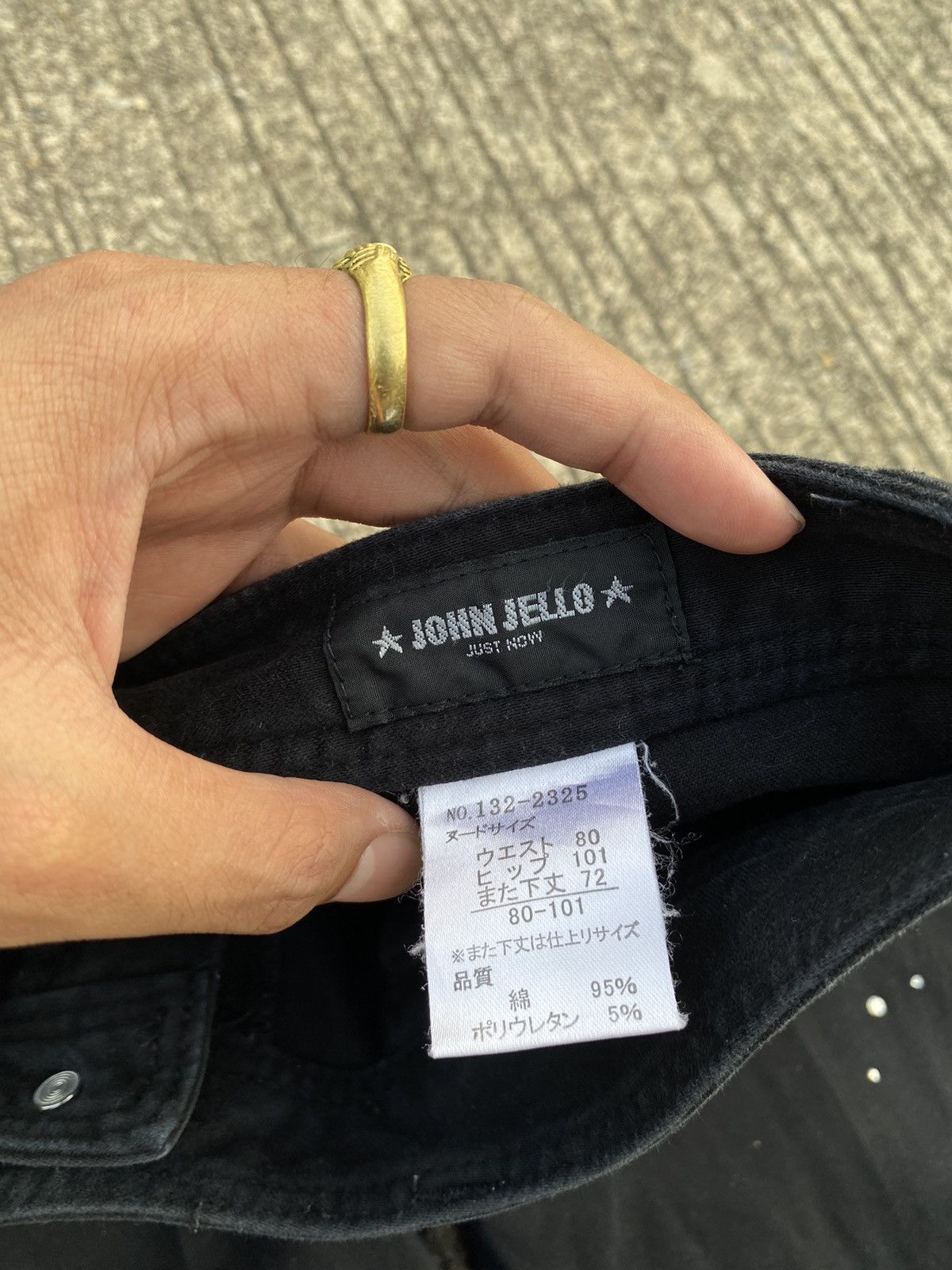 Japanese Brand × Vintage JOHN JELLO Flared Flower Black Pants Size US 32 / EU 48 - 8 Thumbnail