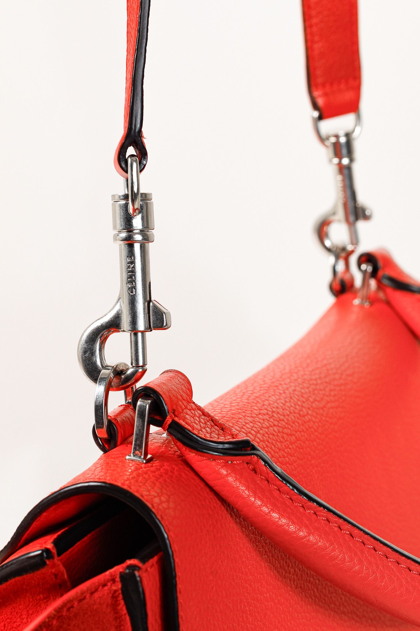 Celine Celine Trapeze Medium in Orange Leather and Suede Size ONE SIZE - 7 Thumbnail