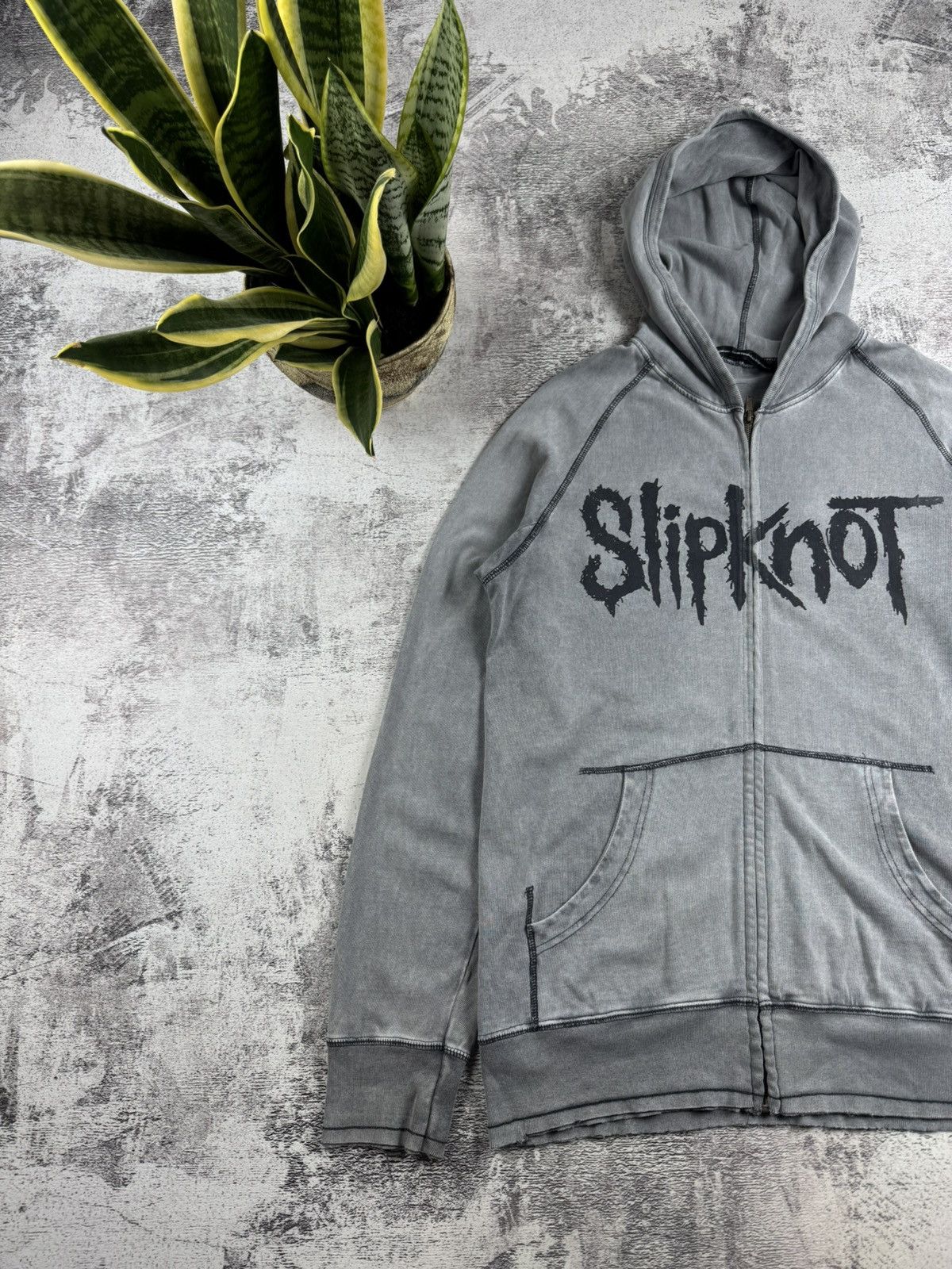 Slipknot Slipknot 2007 Overdyed Faded Men’s Large Cotton Rock Band Tour Zip Merch Hoodie Size US L / EU 52-54 / 3 - 3 Thumbnail